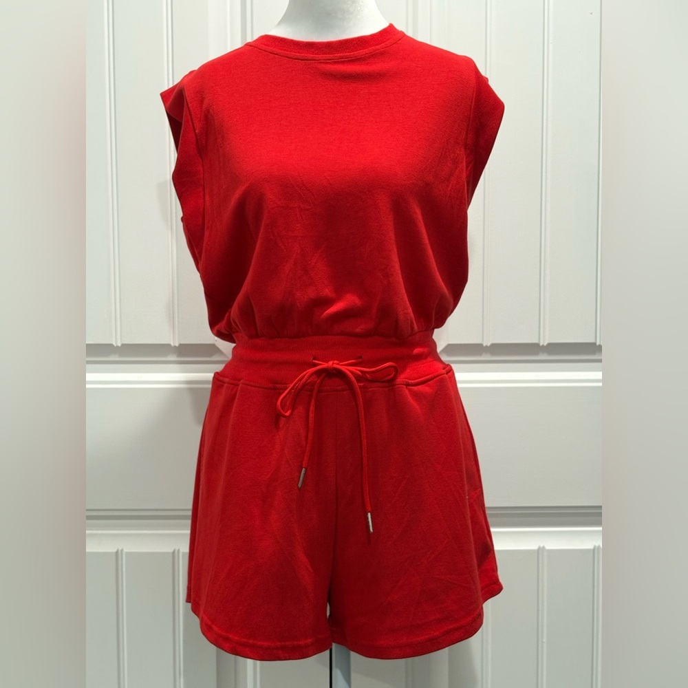 Ofeefan Red Sleeveless Romper Size S